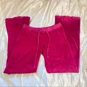 Juicy Couture Hot Pink Magenta Velour Pants